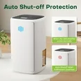 KLOUDIC Dehumidifier for Home (280 sq. ft), 37Oz Water tank,Portable and Quiet with Auto Shut Off