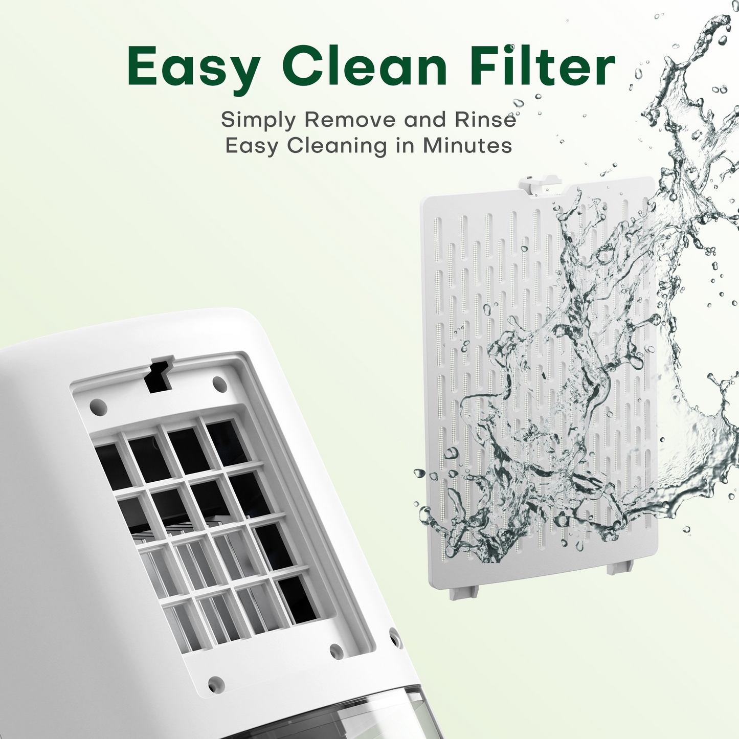 KLOUDIC Dehumidifier for Home (280 sq. ft), 37Oz Water tank,Portable and Quiet with Auto Shut Off