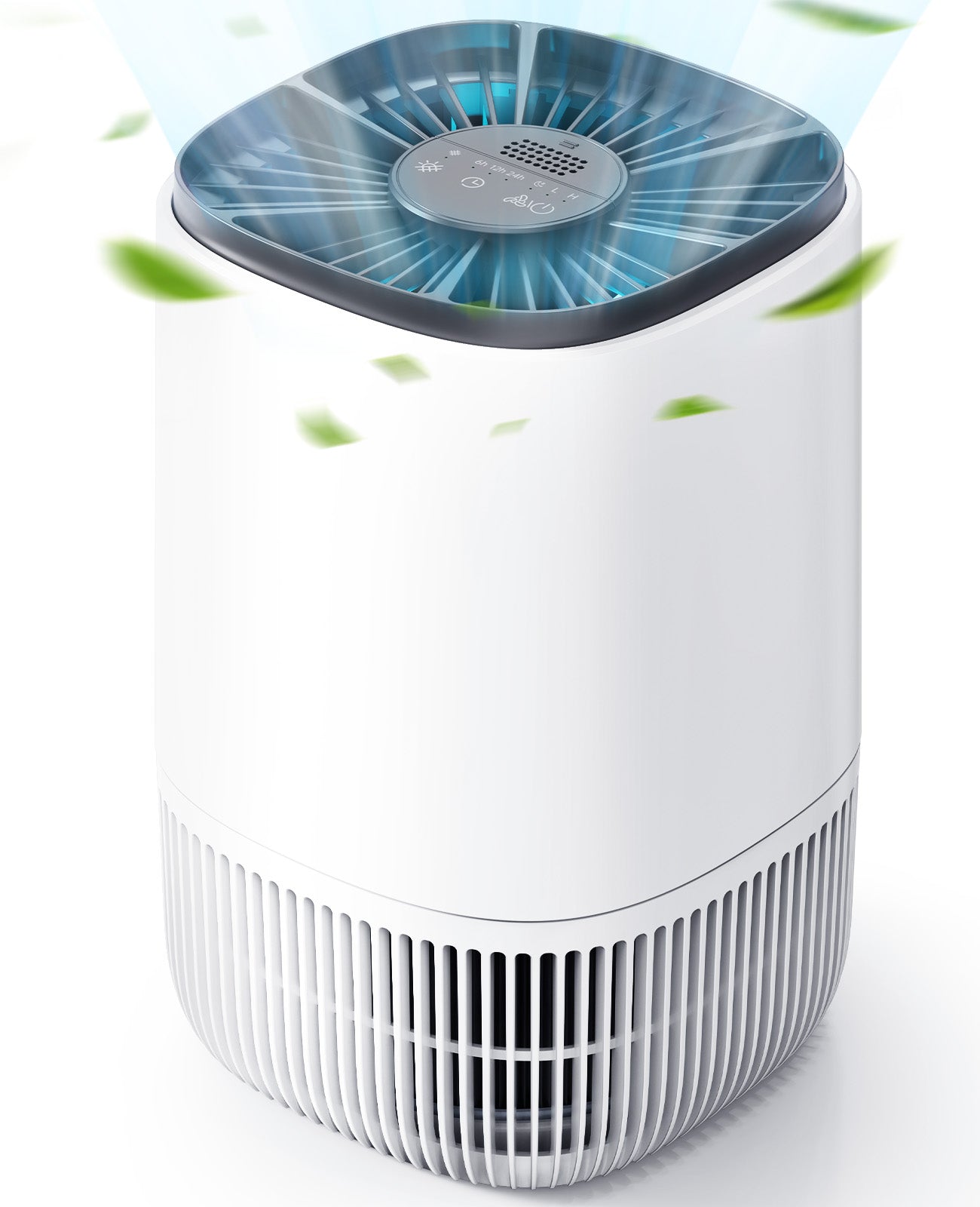 KLOUDIC Air Purifier for Home Bedroom, Hepa 3-in-1 Filter Cleaner with Aromatherapy Function for Better Sleep, Smoke, Pet Dander, Odor, Dust, Office, White