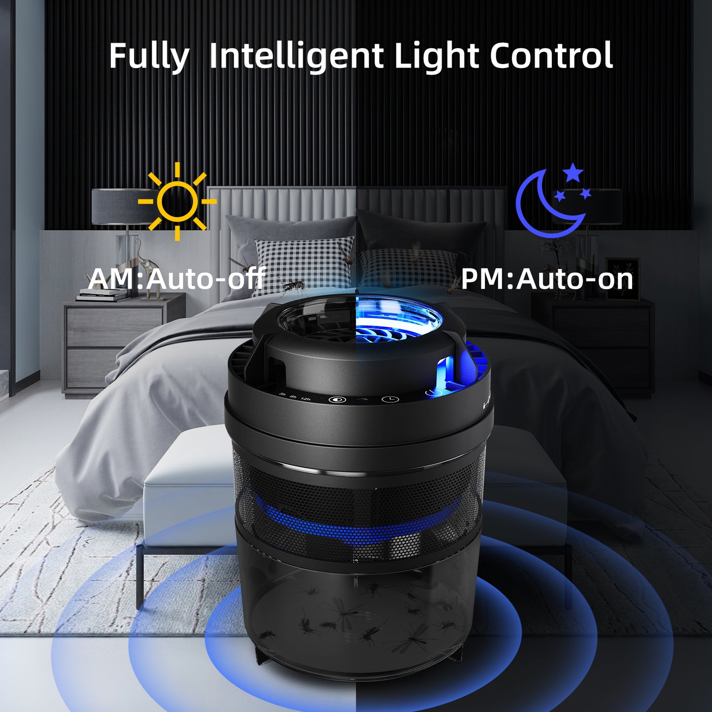KLOUDIC Bug Zapper, Insect Trap indoor ,Electric Mosquito Killer, USB Powered Non-Toxic Pest Control for Home ,Capming