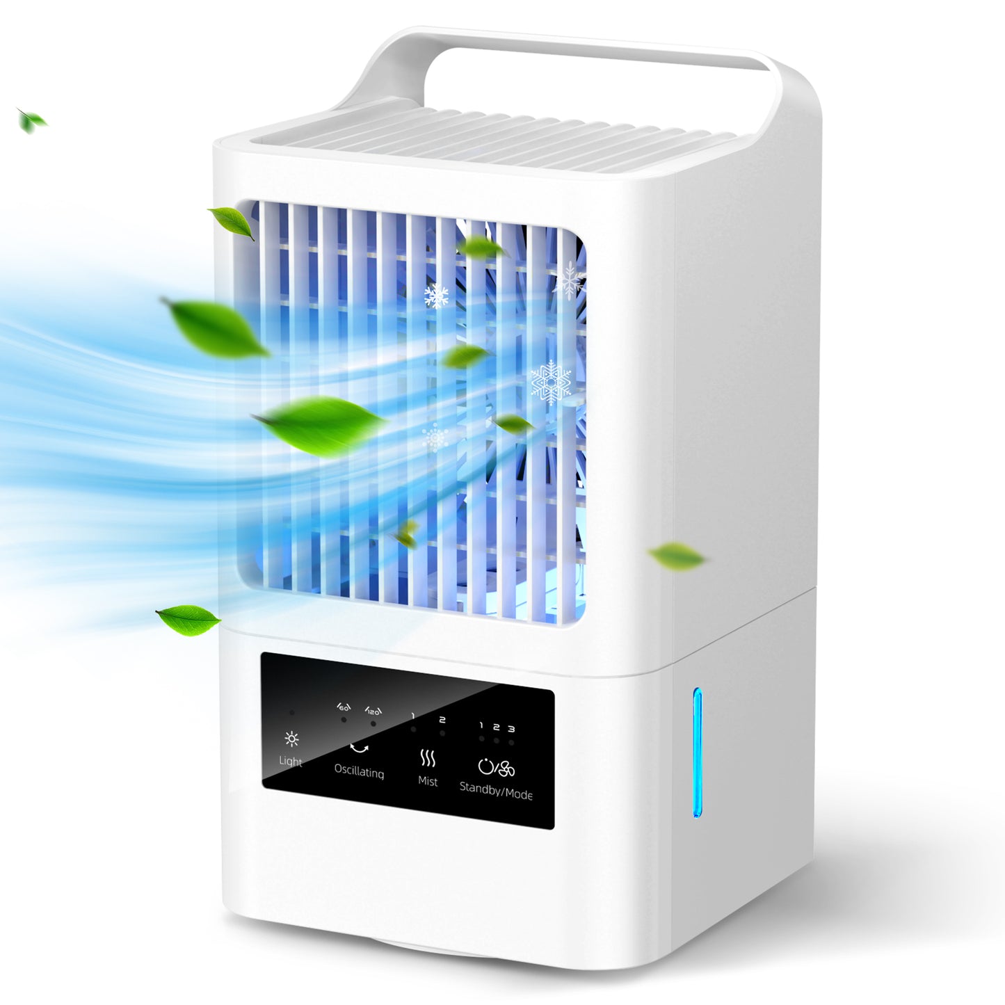 KLOUDIC Portable Air Conditioners, Personal Evaporative Air Cooler, Small Fan, 120°Oscillating Mist Humidifier for room, Office, Bedroom