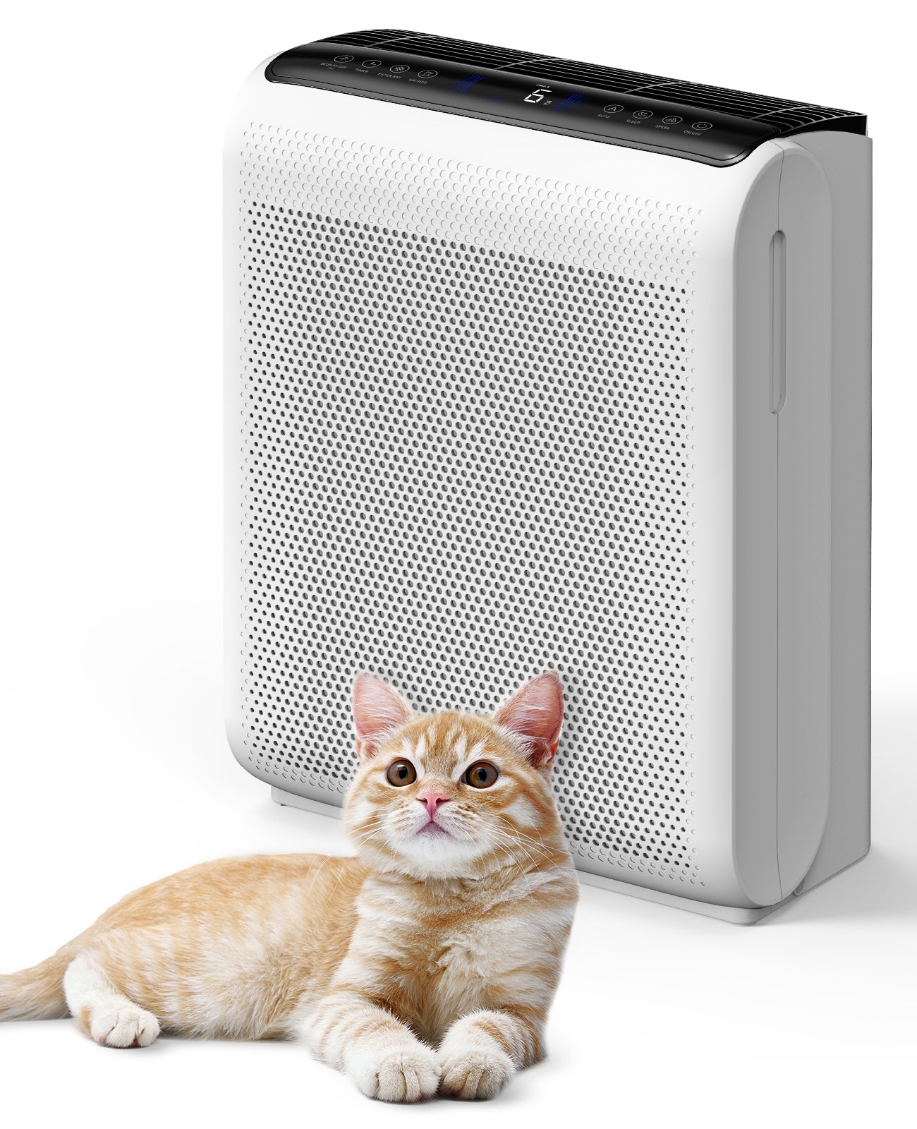 KLOUDIC Air Purifier for Home Large Room Up to 1900 Sq. Ft with Washable Filters, Air Quality Sensors for Pet hair, Pollen, Smoke, Air Cleaner for Bedroom