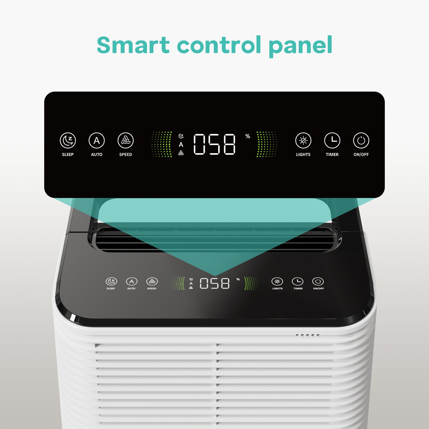 KLOUDIC 12 Pints (DOE) Dehumidifier for Basements, Home Large Rooms, Bathrooms, MAX 50 Pints/Day, Auto Mode with Drain Hose, Smart Humidity Control, 2.5L Water Tank, Covers Up to 2000 Sq.ft