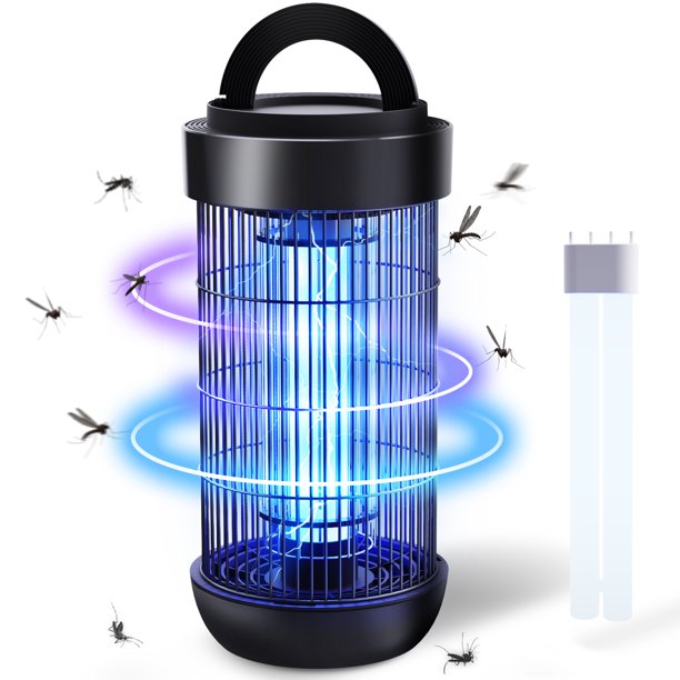 KLOUDIC Waterproof 4000V Mosquito Killer Electronic Insect Fly Trap Bug Zapper with Extra Bulb for Outdoor and Indoor