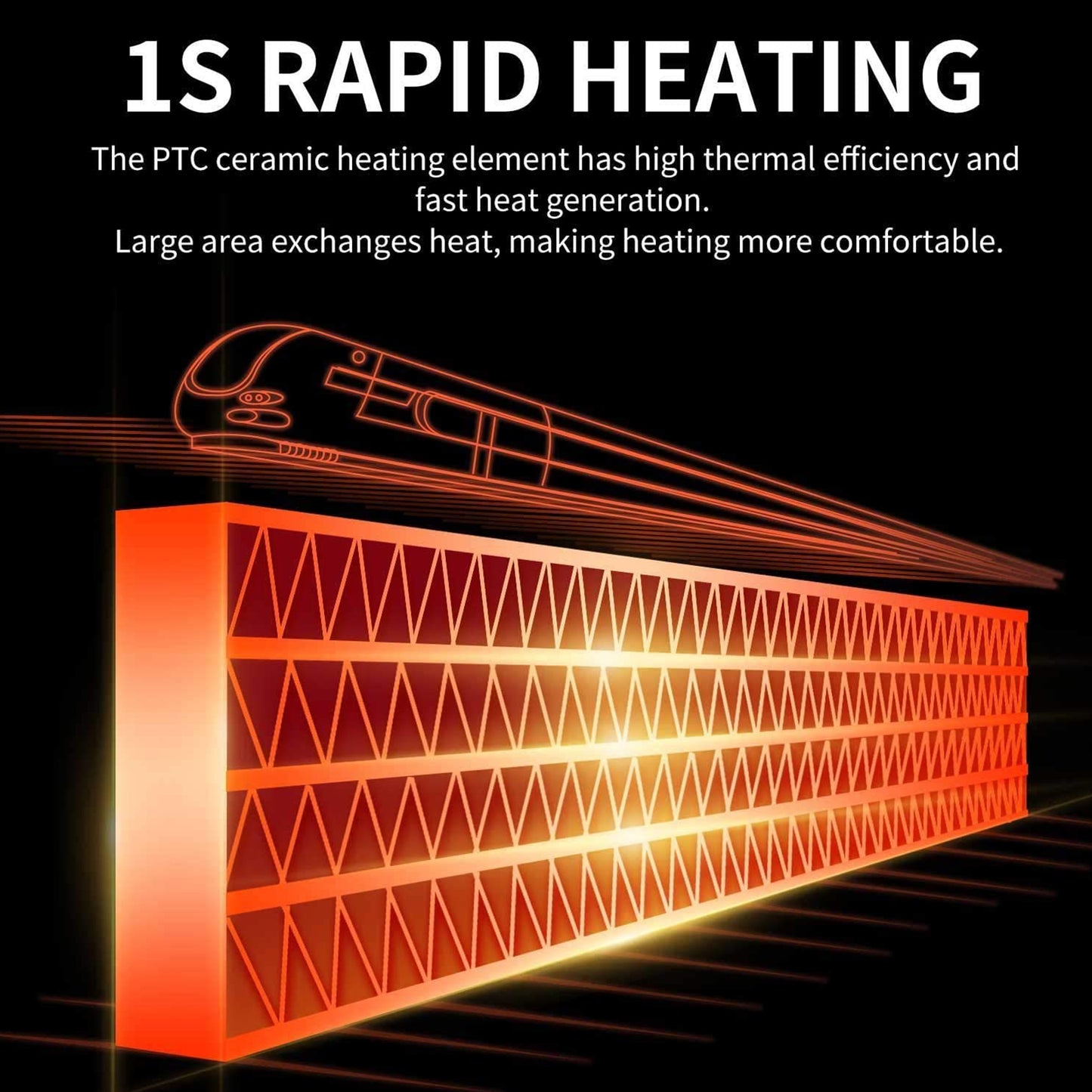 [DH-QN02] Portable Fast-heating Space Heater with 45° Oscillation