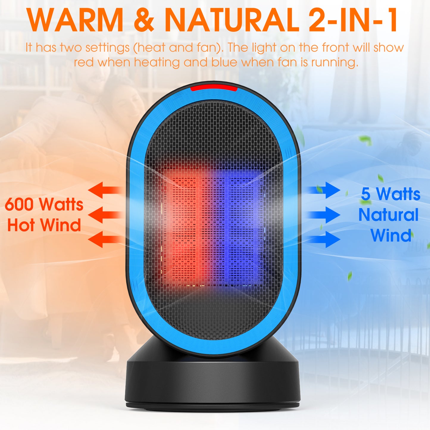 [DH-QN04] Indoor Space Heater with Tipped-over Protection